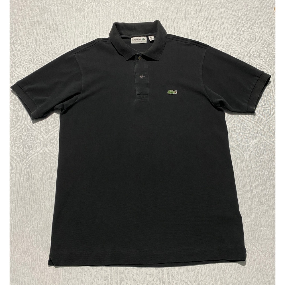 Lacoste Classic Fit Pique Polo Shirt Mens Size FR 3 US S Small Black FA10615